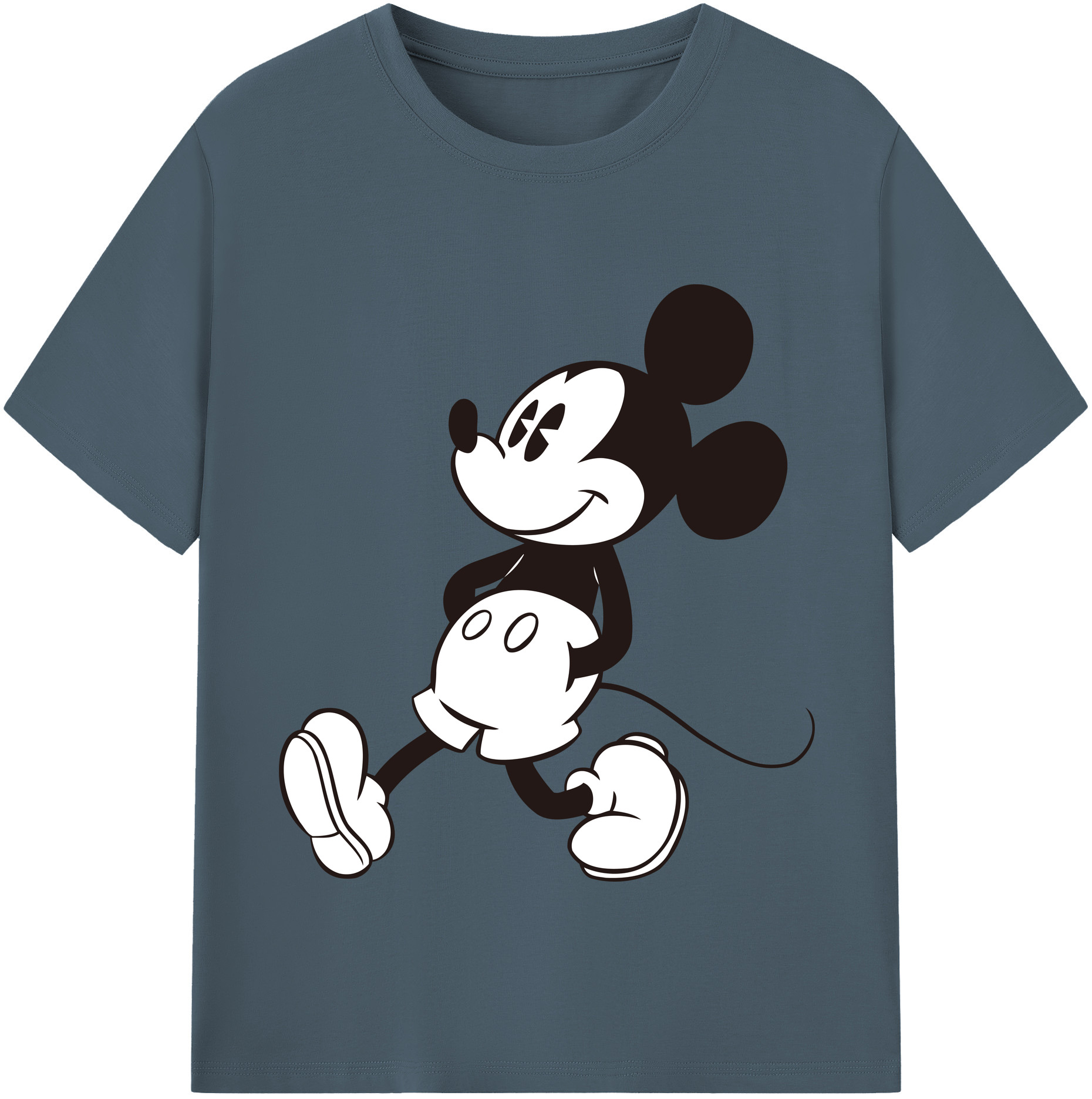 （画像用） ミッキーマウス Mickey Mouse 綿100％半袖Tシャツ（フロントプリント）